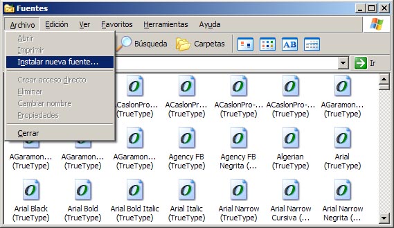 Instalar nueva fuente.