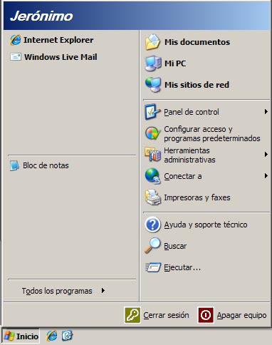 Abrir el panel de control